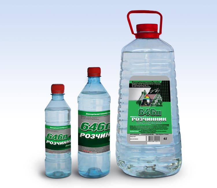 Розчинник Р-646П (безприкурсорний) Запоріжавтопобутхім 0,9 л (610 г)